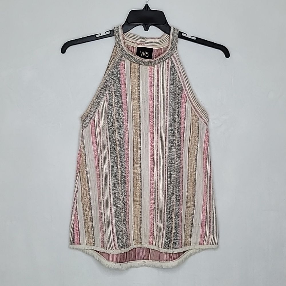 Anthropologie W5 Vertical Striped Knit Top Size Small